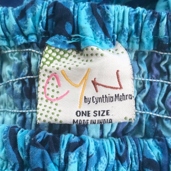 Cynthia Mehra Blue Bandeau Dress - Picture 3 of 5